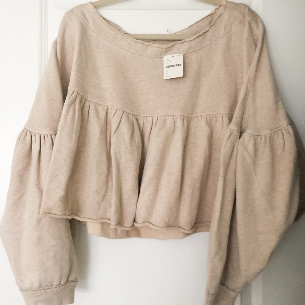 Free People Cream Sweatshirt